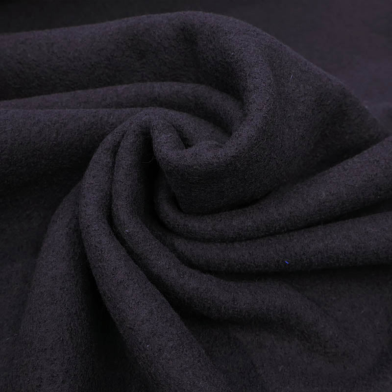 100% Wool Black Boiled Wool Fabric