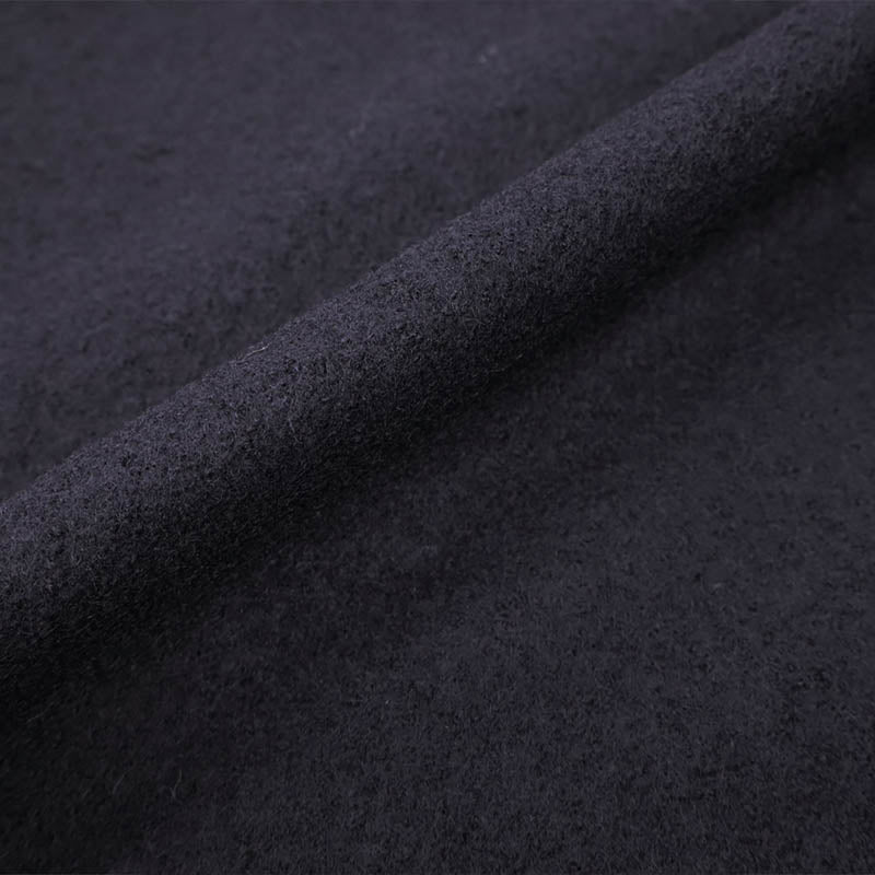 100% Wool Black Boiled Wool Fabric