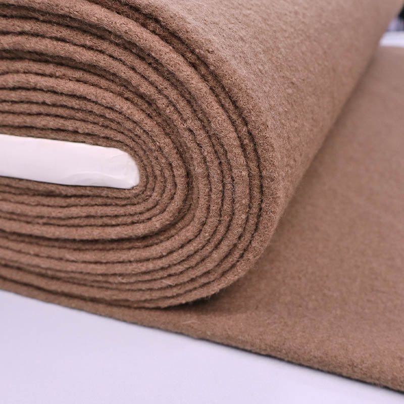 100% Wool Brown Boiled Wool Fabric