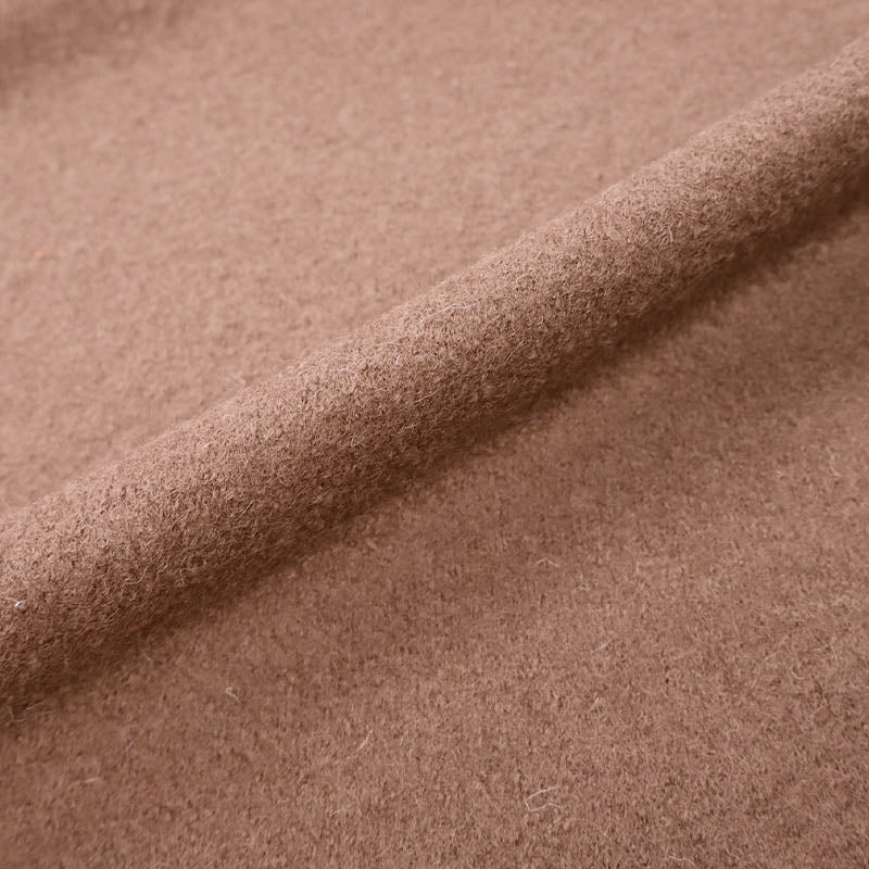 100% Wool Brown Boiled Wool Fabric