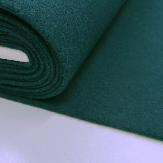 100% Wool Dark Green Boiled Wool Fabric