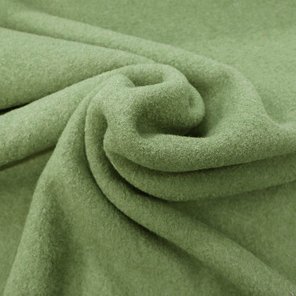 100% Wool Boiled Wool Fabric - Lawn Green