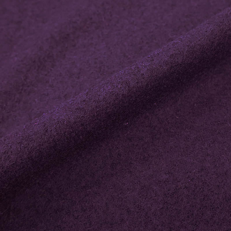 100% Wool Mulberry Purple Plain Boiled Wool Fabric