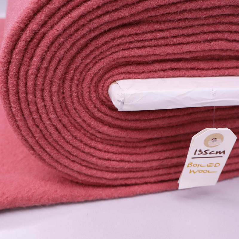 100% Wool Pink Boiled Wool Fabric