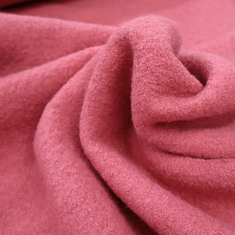 100% Wool Pink Boiled Wool Fabric