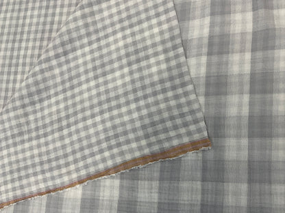 Double Gauze - Reversible - Pale Grey Gingham