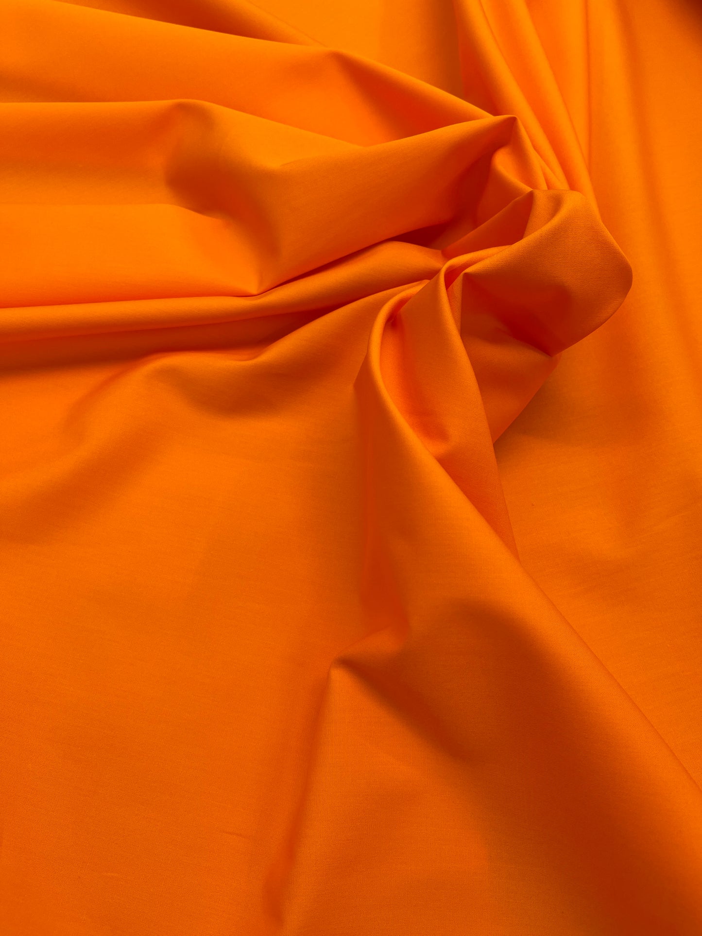 Plain Orange Cotton Poplin - Orange