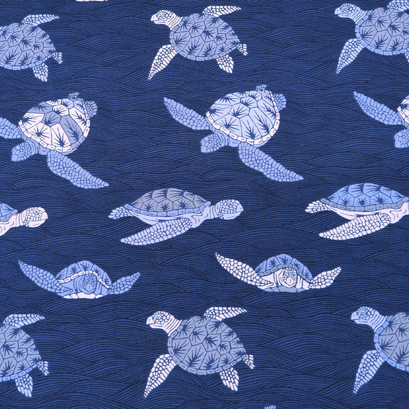 Alexander Henry Cotton Fabric Turtle Bay Indigo Blue