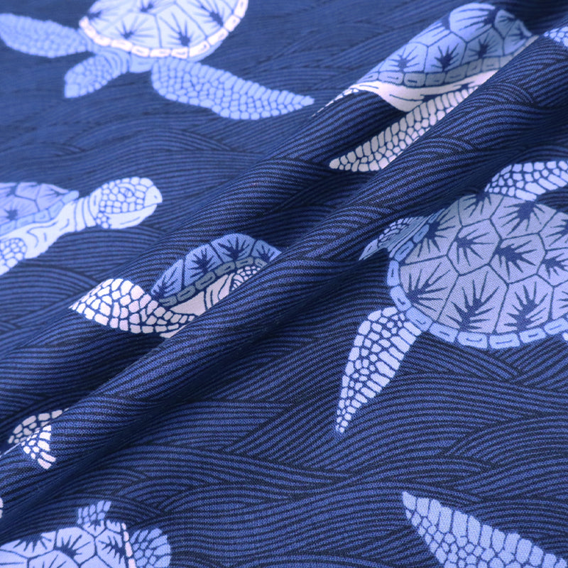 Alexander Henry Cotton Fabric Turtle Bay Indigo Blue