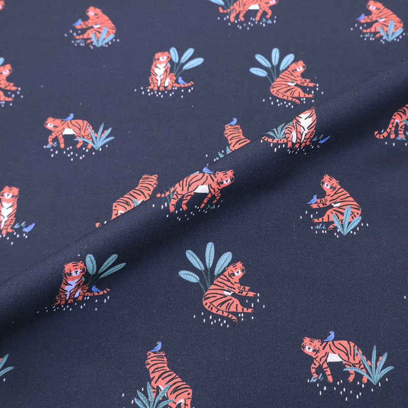 100% Cotton Tiger Animal Fabric for children