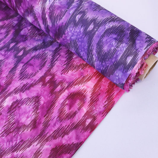 100% Cotton Pink and Purple Batik Fabric