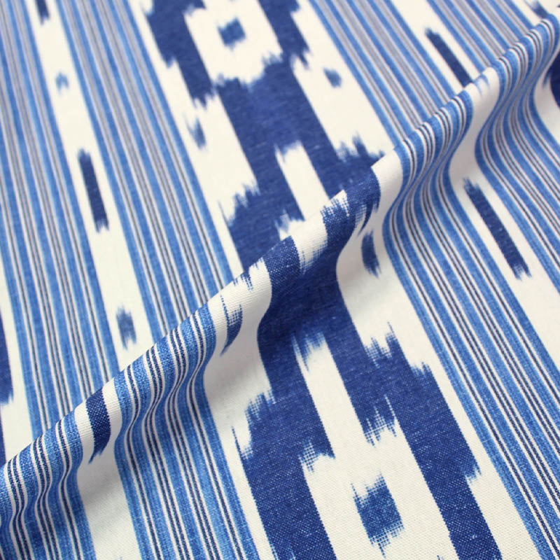 Moulin Blue Ikat Fabric retailer