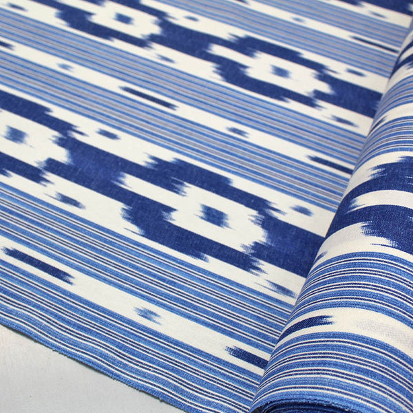 Moulin Blue Ikat Fabric retailer