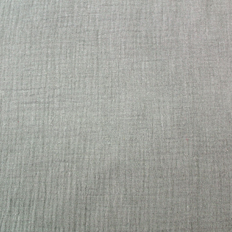 Cotton Double Gauze Fabric | Dove Grey | Fabrics Galore