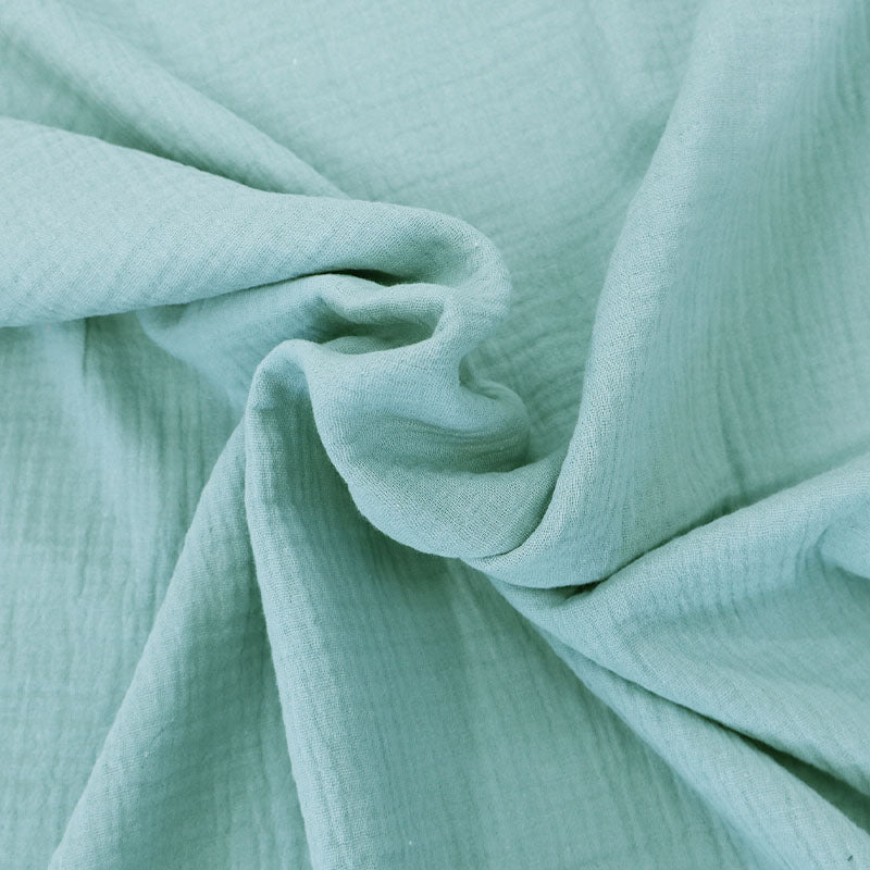 Double Gauze Fabric - Duck Egg Blue 100% cotton