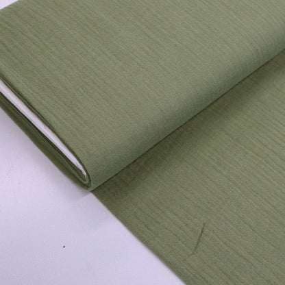 Cotton Double Gauze - Khaki Green