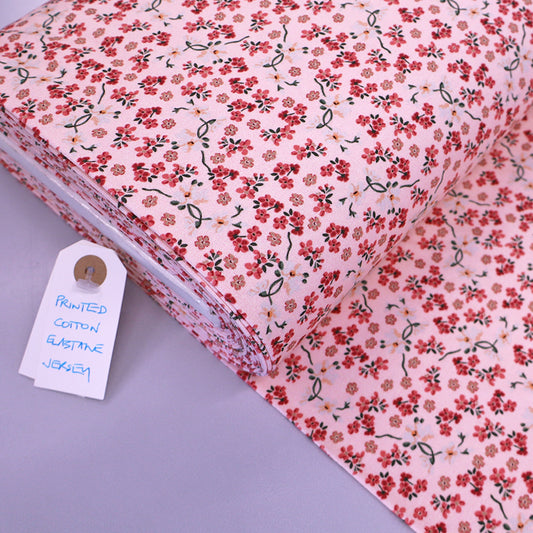 Cotton Elastane Jersey - Pink - Blossom