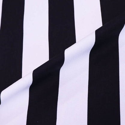 100% Cotton Black and White Striped Gabardine Twill Fabric