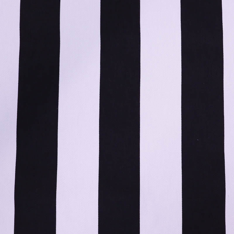 100% Cotton Black and White Striped Gabardine Twill Fabric