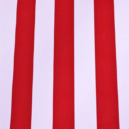 100% cotton Red and White Striped Gabardine Twill Fabric