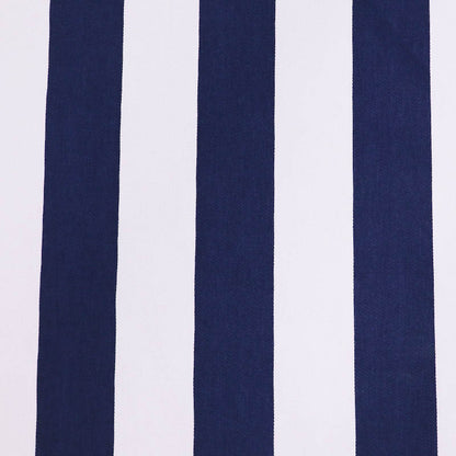 100% Cotton Navy and White Striped Gaberdine Twill Fabric