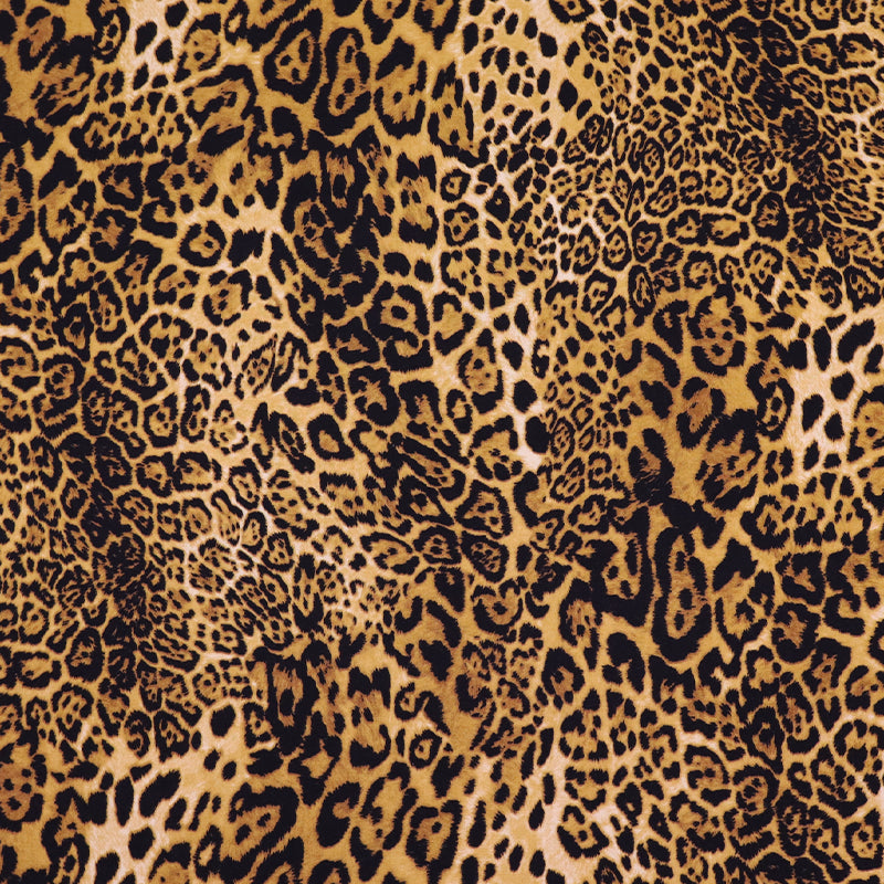 Gold Leopard Print 100% Cotton Fabric