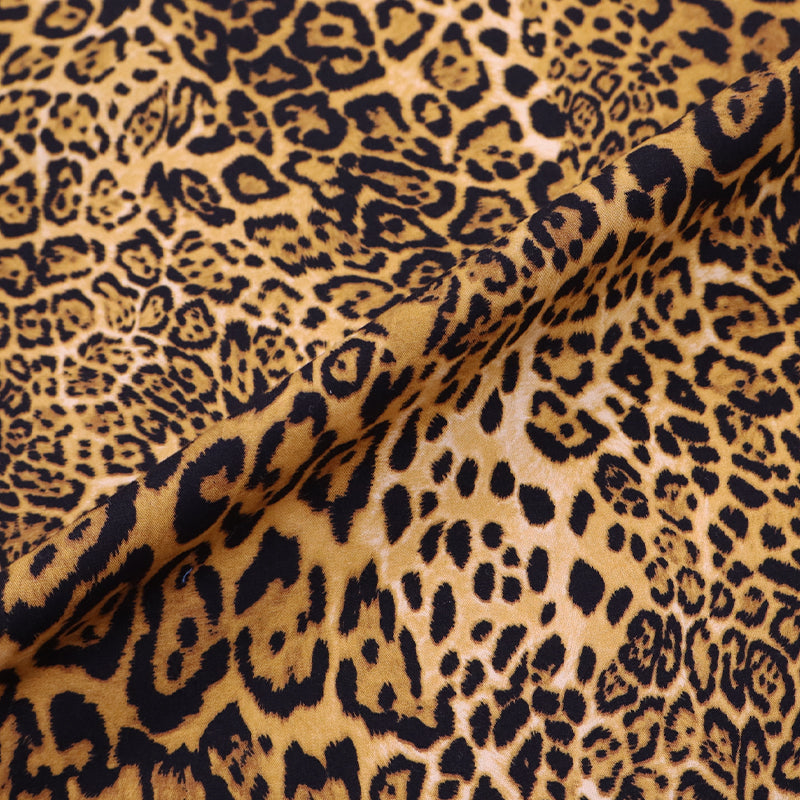 Gold Leopard Print 100% Cotton Fabric