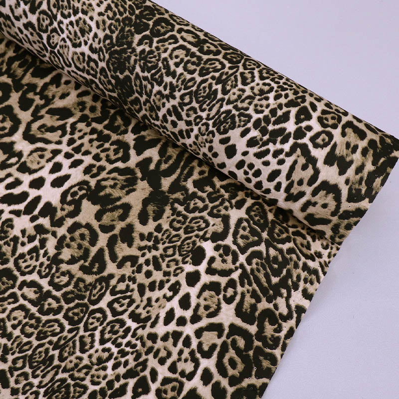 Leopard Print Fabric | Cotton Poplin | Snowy – Fabrics Galore