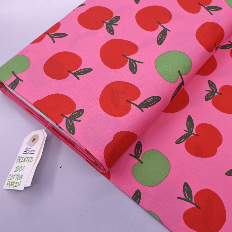 Cotton Poplin - Pink - Apple Pie