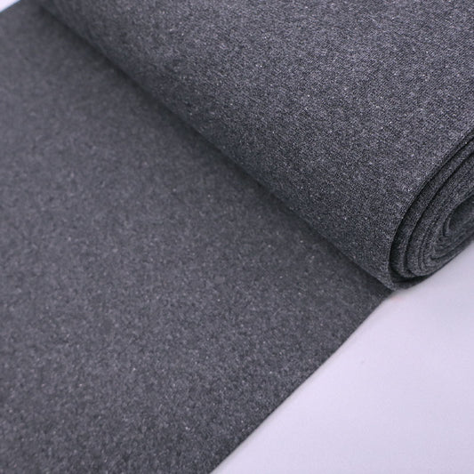 65% Cotton 30% Polyester 5% Elastane Dark Grey Ribbing Fabric