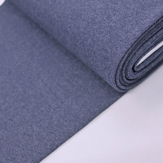 65% Cotton 30% Polyester 5% Elastane
Marl Blue Tubular Ribbing Fabric