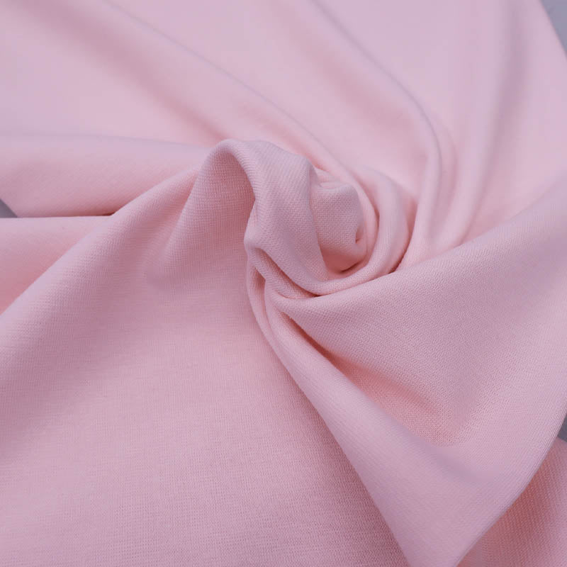 95% Cotton 5% Elastane Pale Pink Tubular Ribbing Fabric