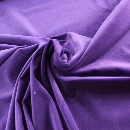 100% Cotton  Purple Velveteen Fabric