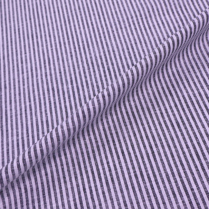 55% Linen 45% Cotton Linen and Cotton Charcoal Grey Stripe Fabric