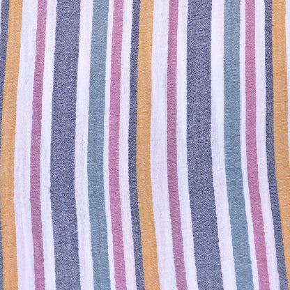 100% Cotton Multicoloured Striped Double Gauze Fabric