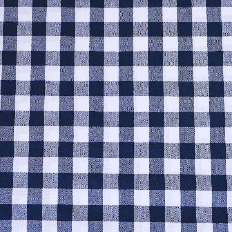 100% Cotton Large Navy Gingham Fabric