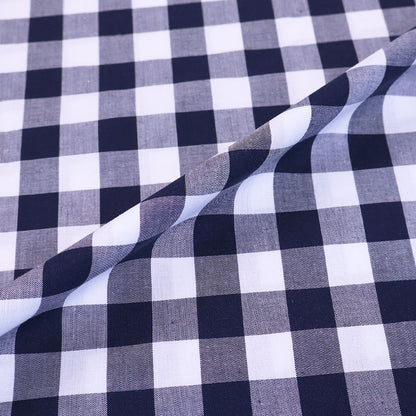 100% Cotton Large Navy Gingham Fabric