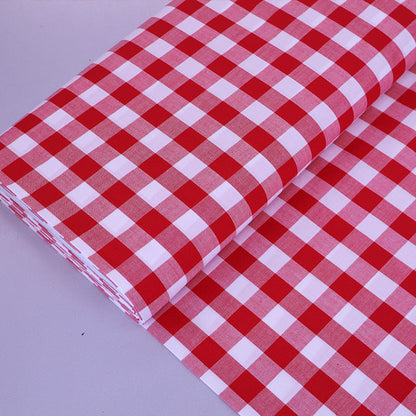 Dressmaking Cotton Bigger Gingham - Wide Width - Red