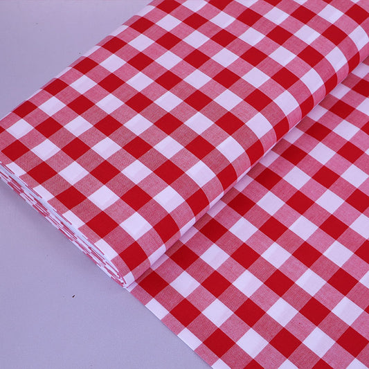 Dressmaking Cotton Bigger Gingham - Wide Width - Red