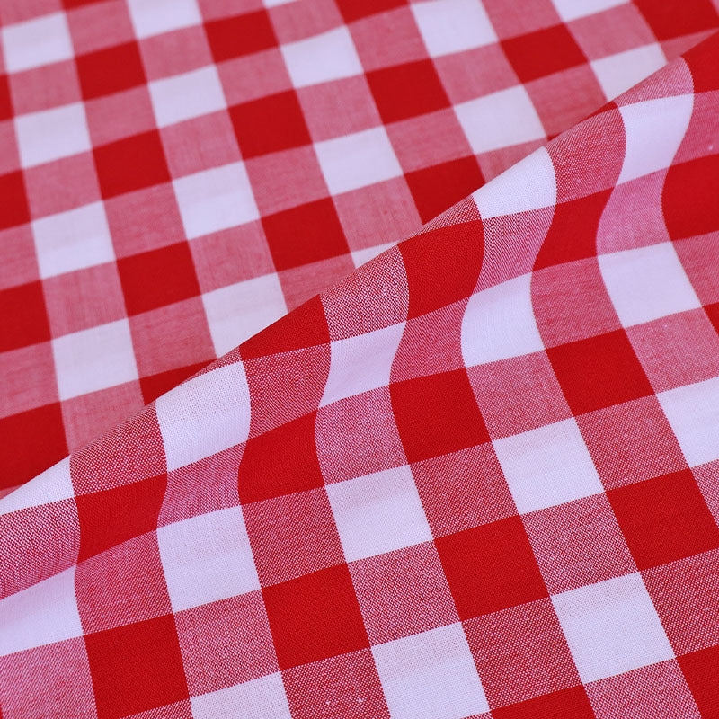 Dressmaking Cotton Bigger Gingham - Wide Width - Red