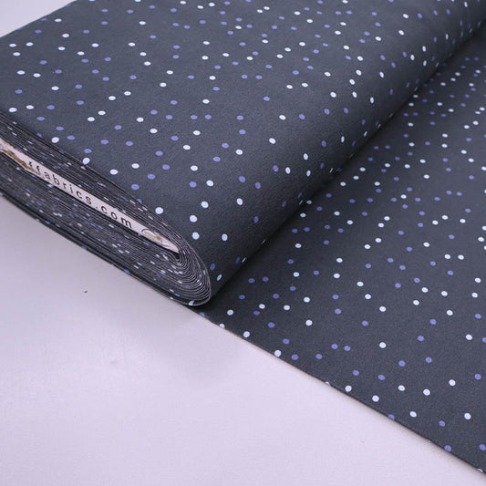 Dressmaking Cotton Elastane Jersey - Spotty - Charcoal