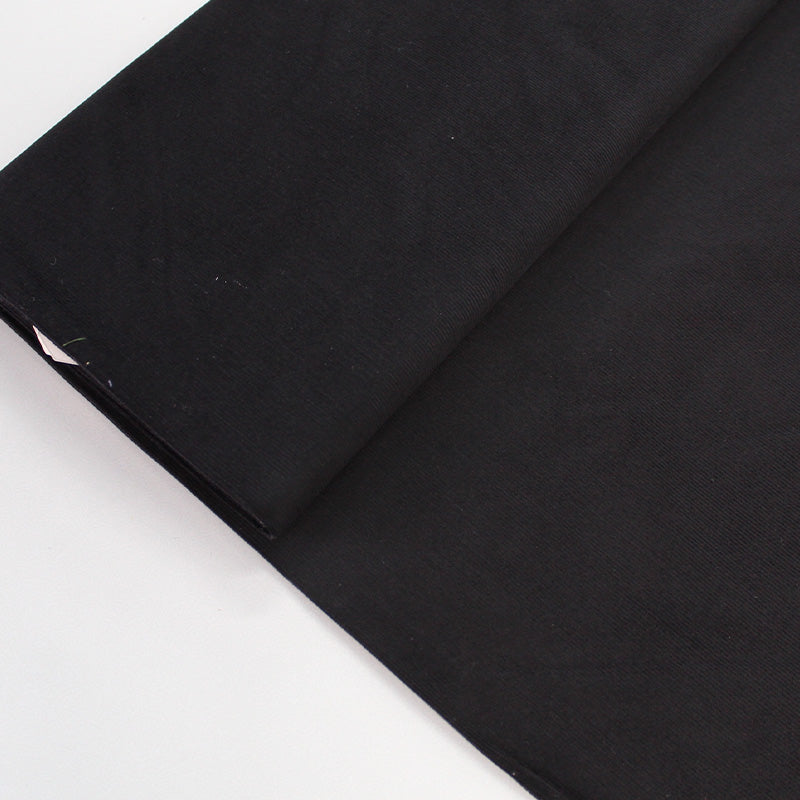 Black 100% Cotton Needlecord Fabric