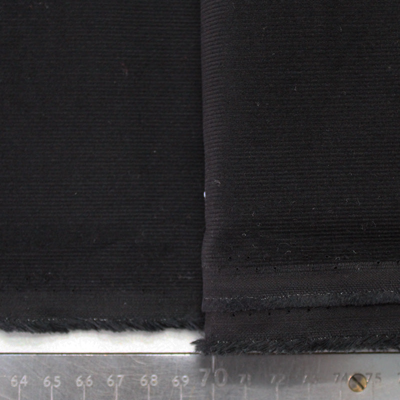 Black 100% Cotton Needlecord Fabric