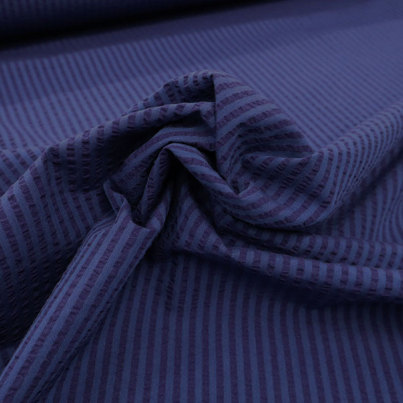 2 tone blue seersucker fabric