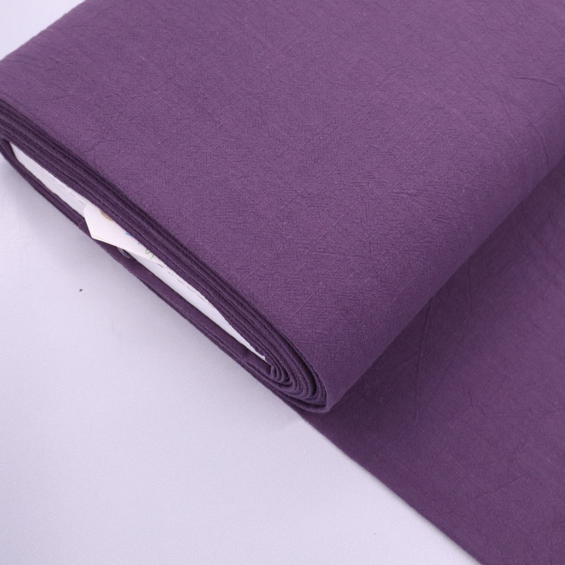 Aubergine Purple Stonewashed Cotton Fabric