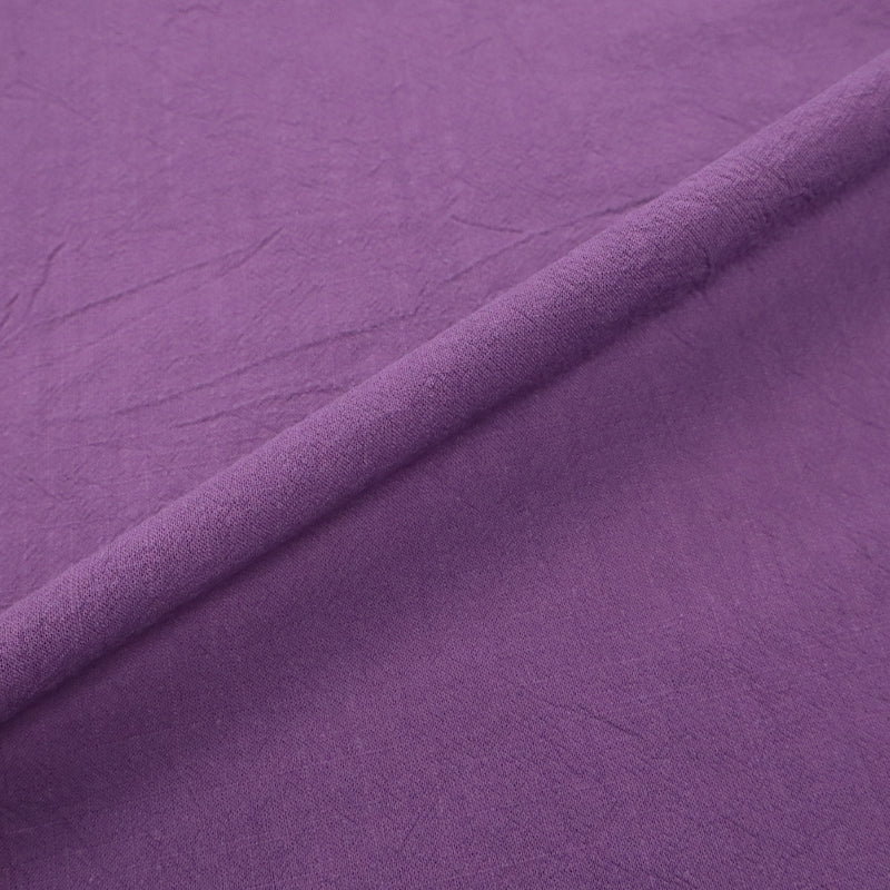 Aubergine Purple Stonewashed Cotton Fabric