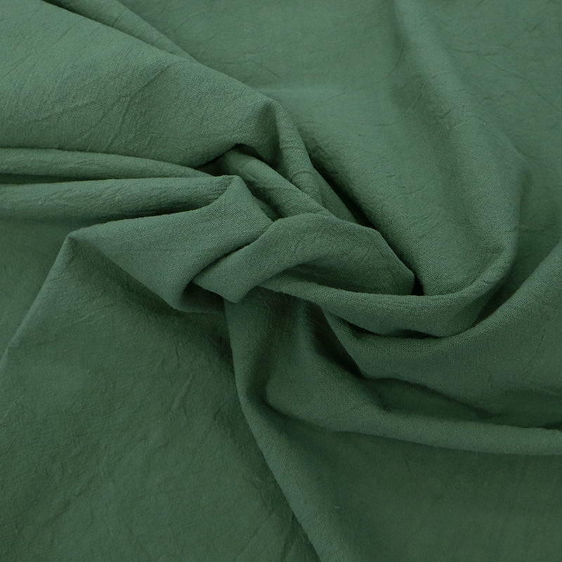 100% Cotton Green Stonewashed Cotton Fabric