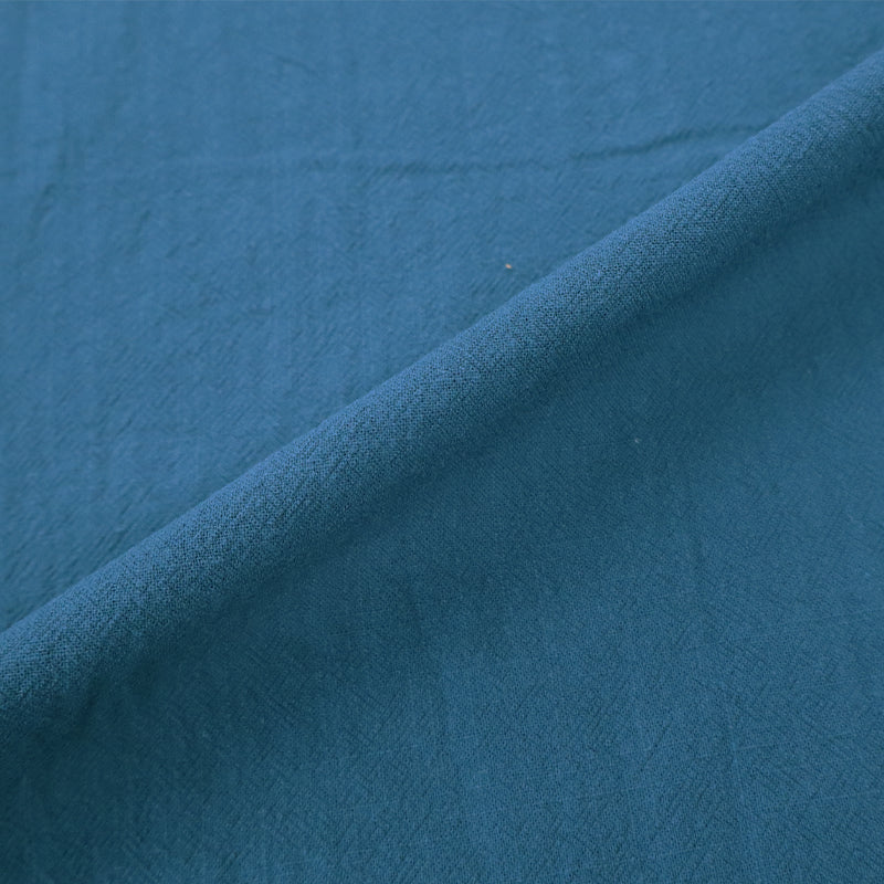 Petrol Blue Stonewashed 100% Cotton Fabric