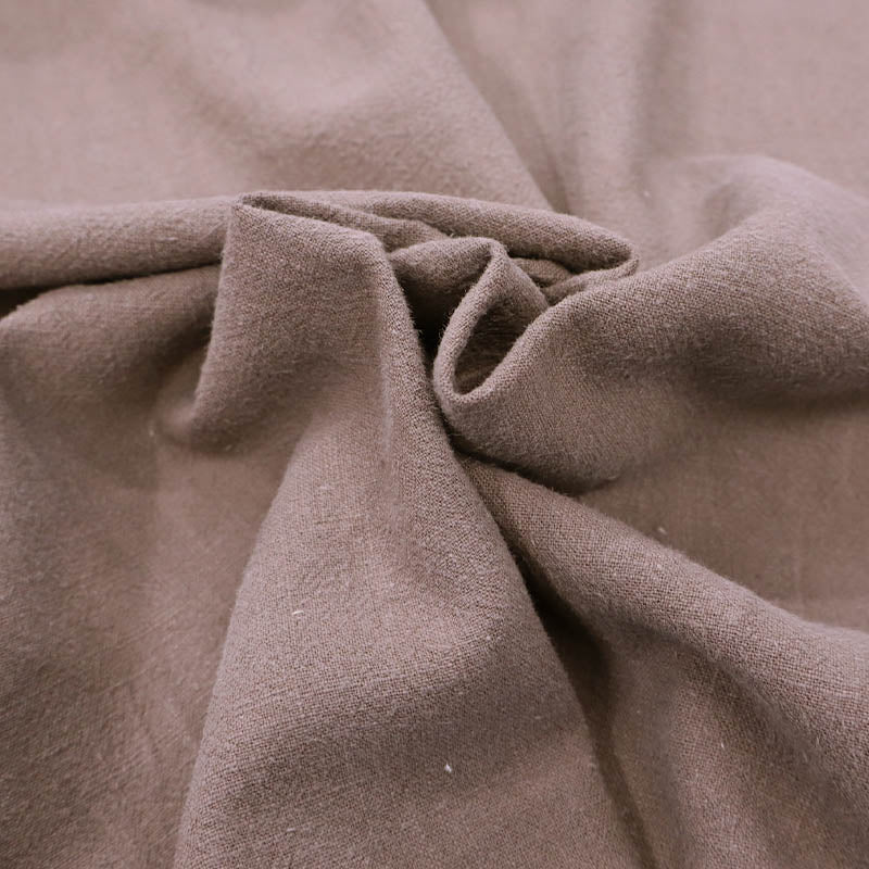 75% Linen 25% Cotton Linen Blend Fabric - Mink Brown