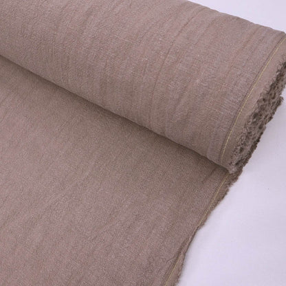 75% Linen 25% Cotton Linen Blend Fabric - Mink Brown